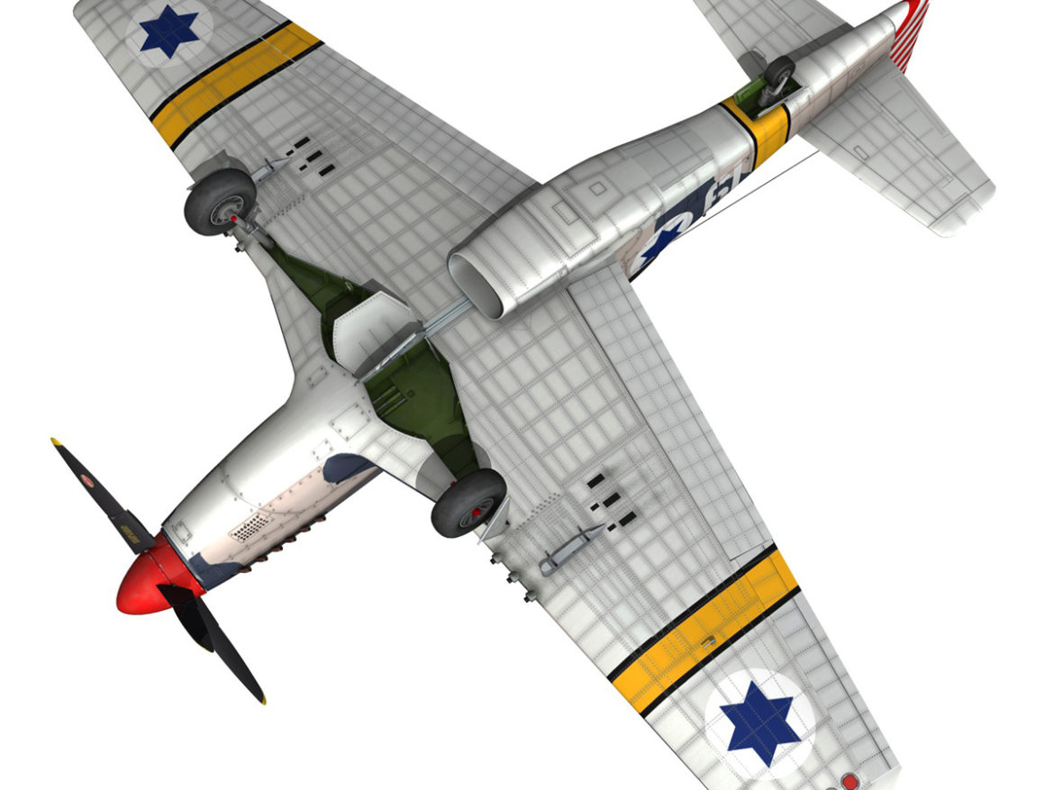 north american p-51d mustang – idf 3d model fbx c4d lwo obj 273323