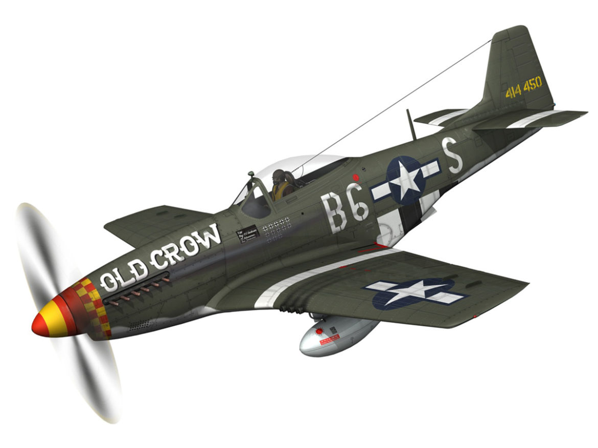 north american p-51d mustang – old crow 3d model fbx c4d lwo obj 273333