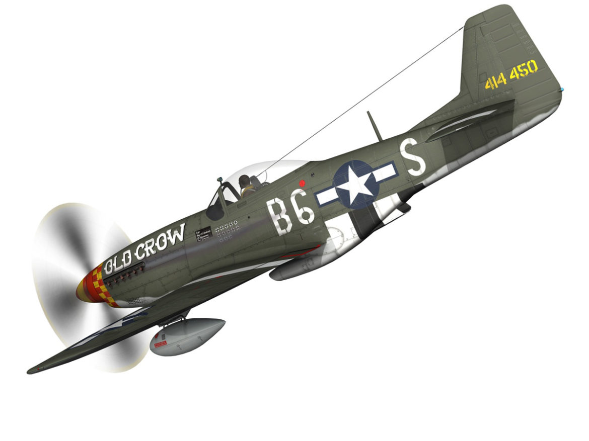 north american p-51d mustang – old crow 3d model fbx c4d lwo obj 273335