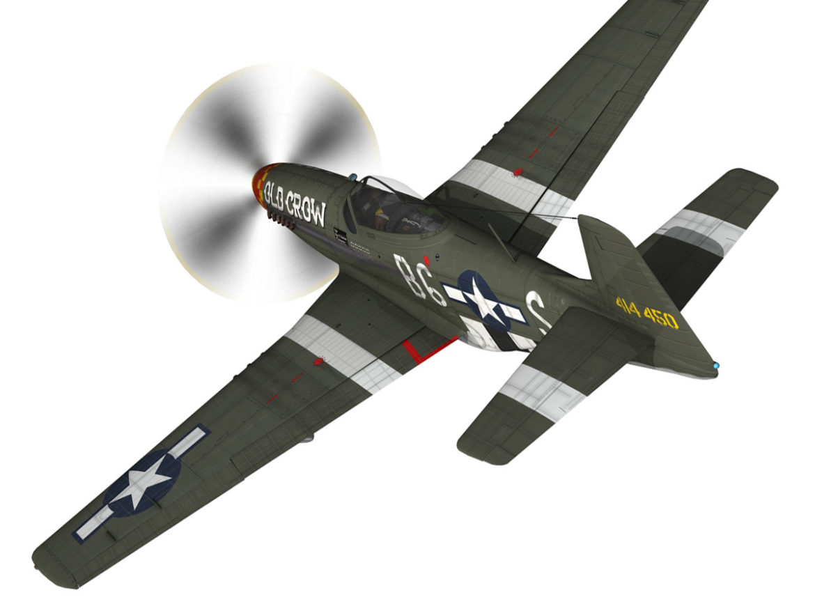 north american p-51d mustang – old crow 3d model fbx c4d lwo obj 273336