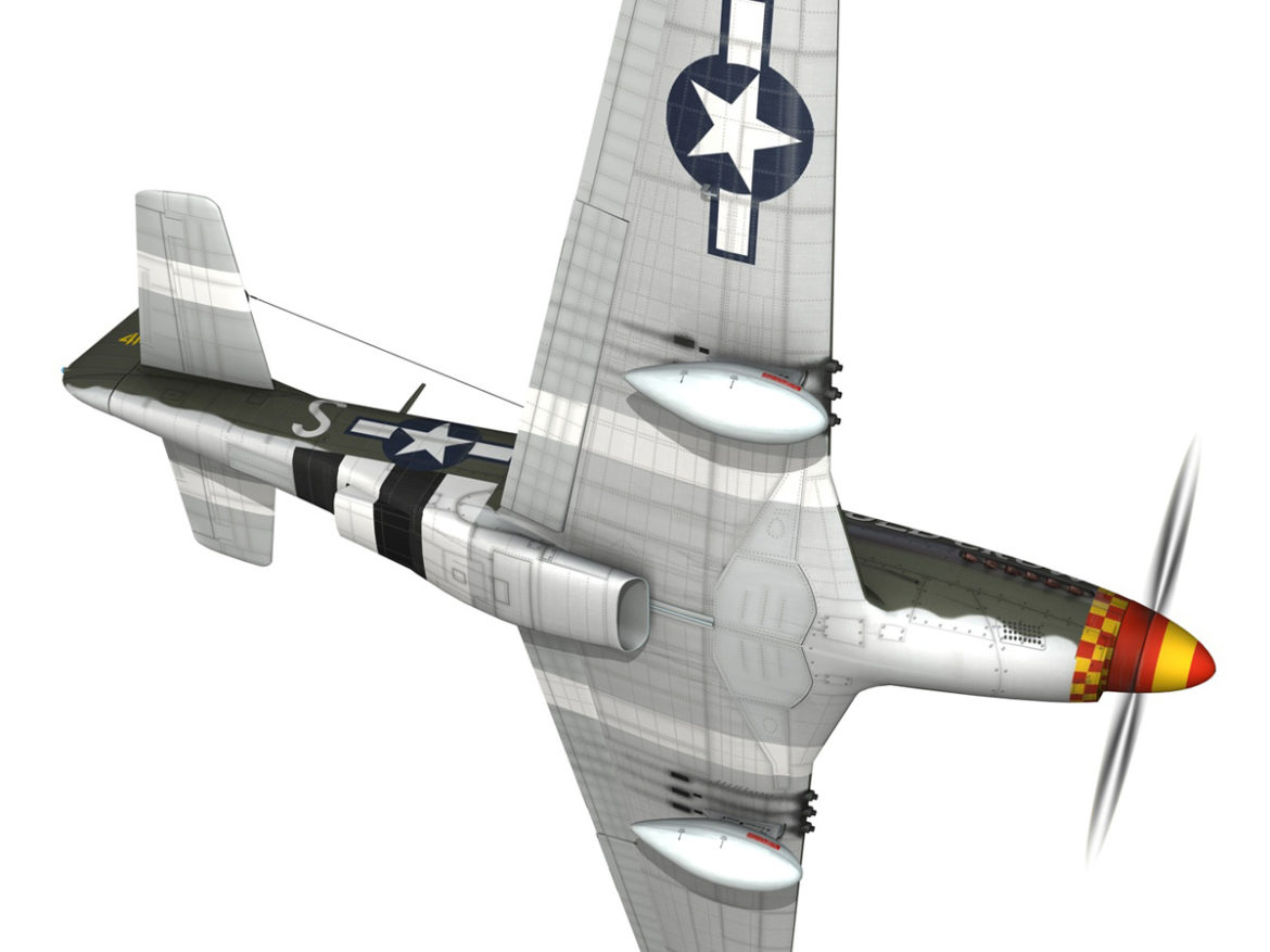 north american p-51d mustang – old crow 3d model fbx c4d lwo obj 273340