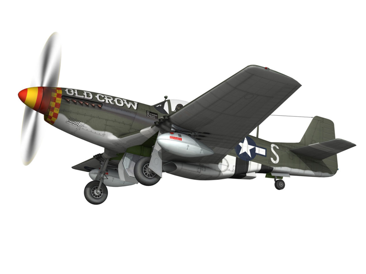 north american p-51d mustang – old crow 3d model fbx c4d lwo obj 273341