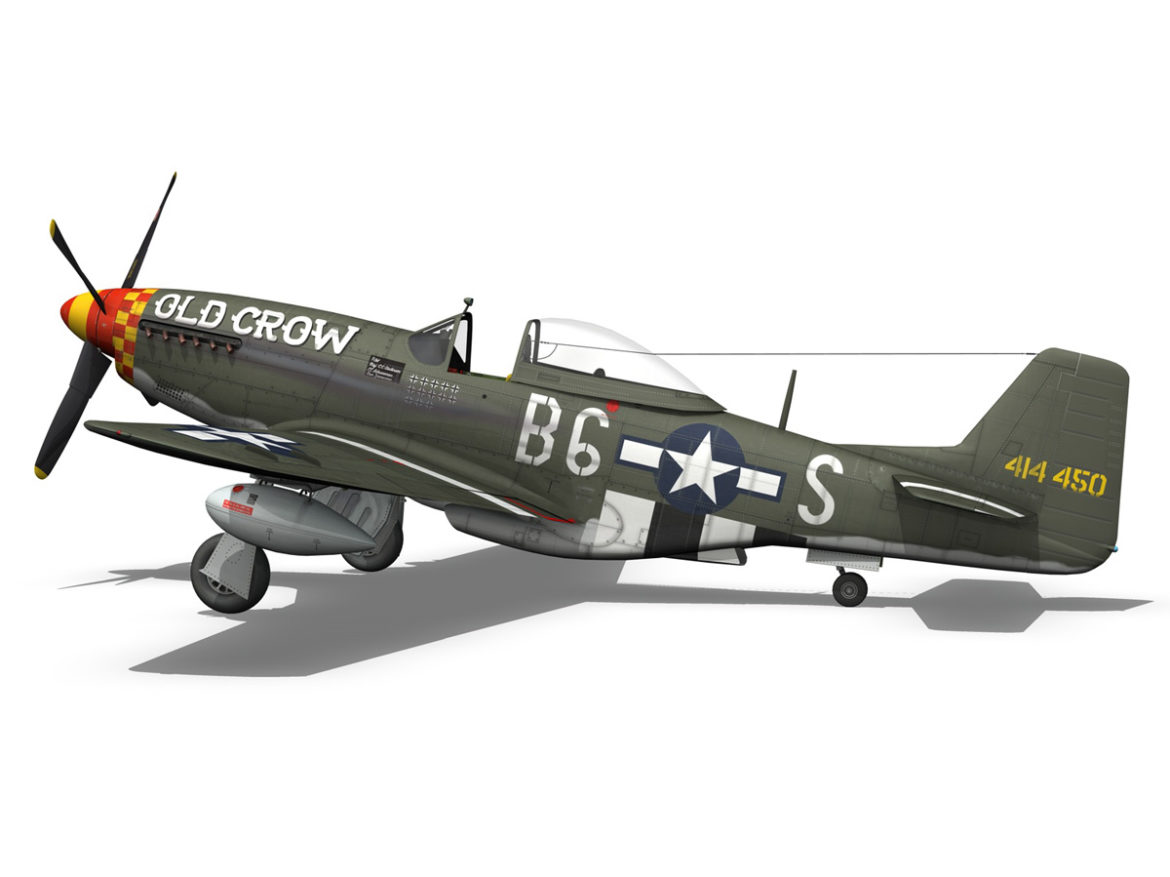 north american p-51d mustang – old crow 3d model fbx c4d lwo obj 273343