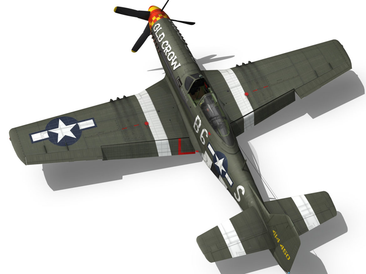 north american p-51d mustang – old crow 3d model fbx c4d lwo obj 273344