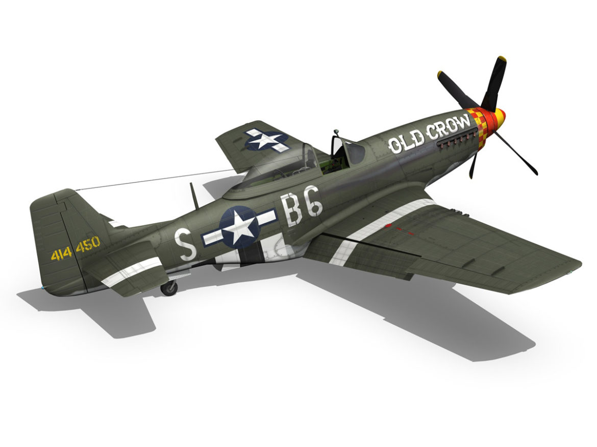 north american p-51d mustang – old crow 3d model fbx c4d lwo obj 273345