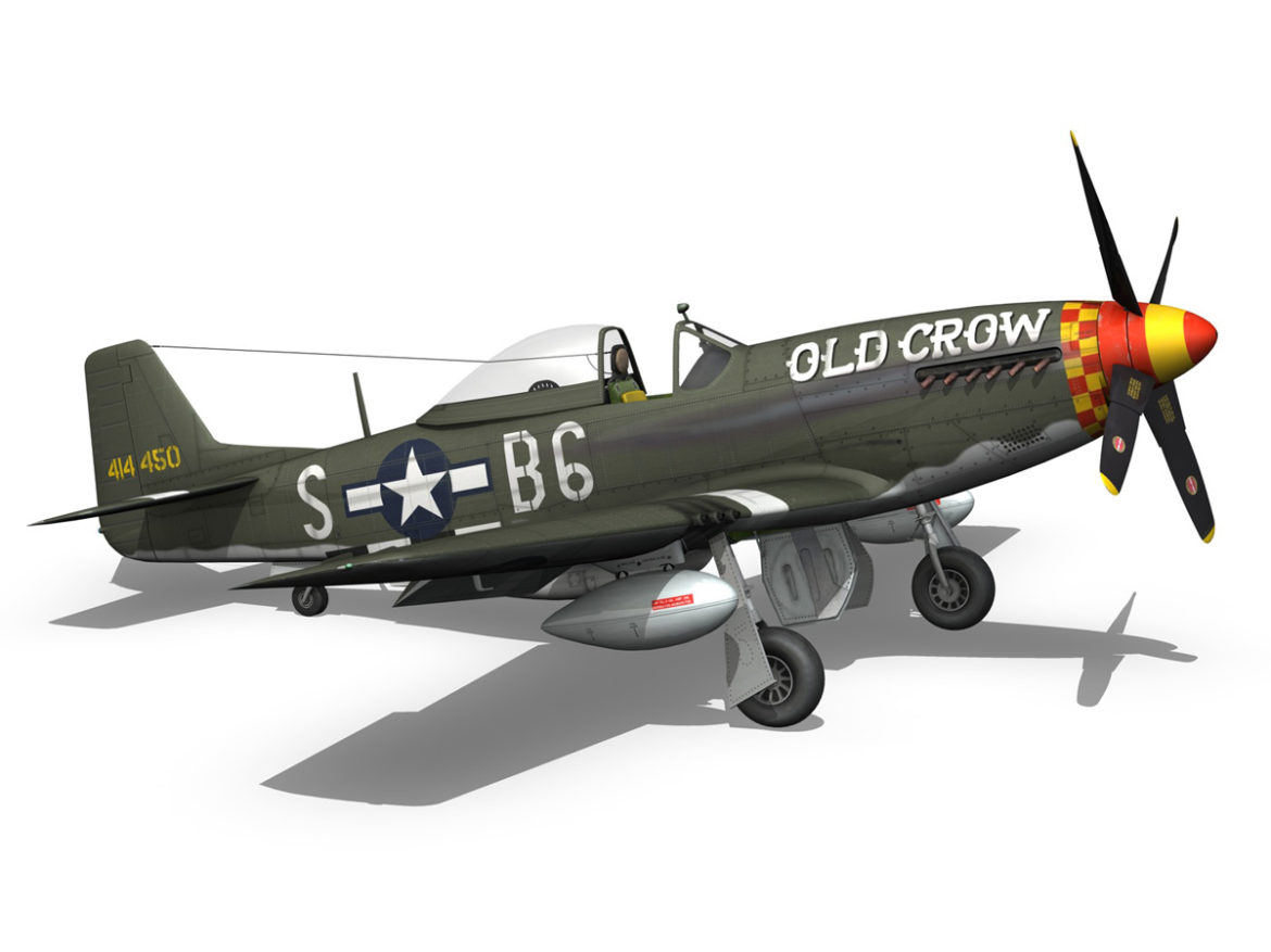 north american p-51d mustang – old crow 3d model fbx c4d lwo obj 273346