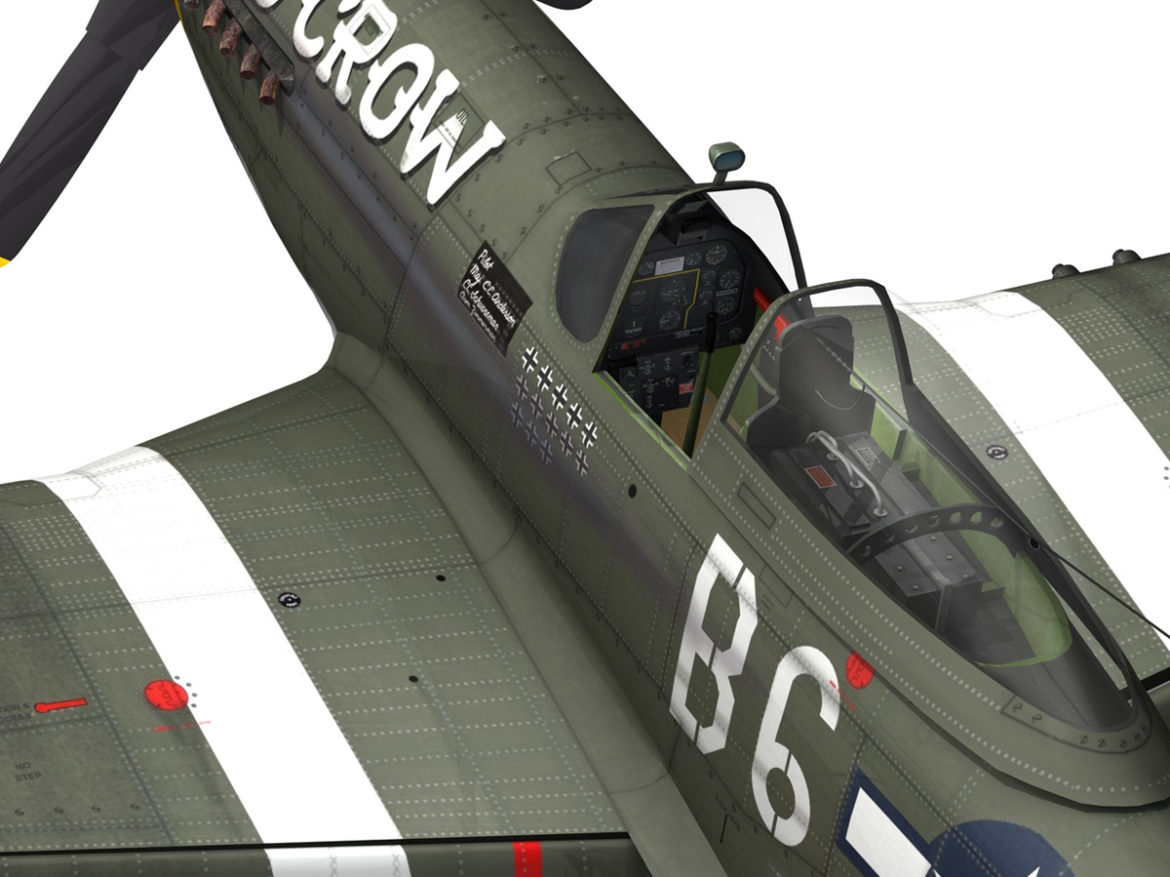 north american p-51d mustang – old crow 3d model fbx c4d lwo obj 273348