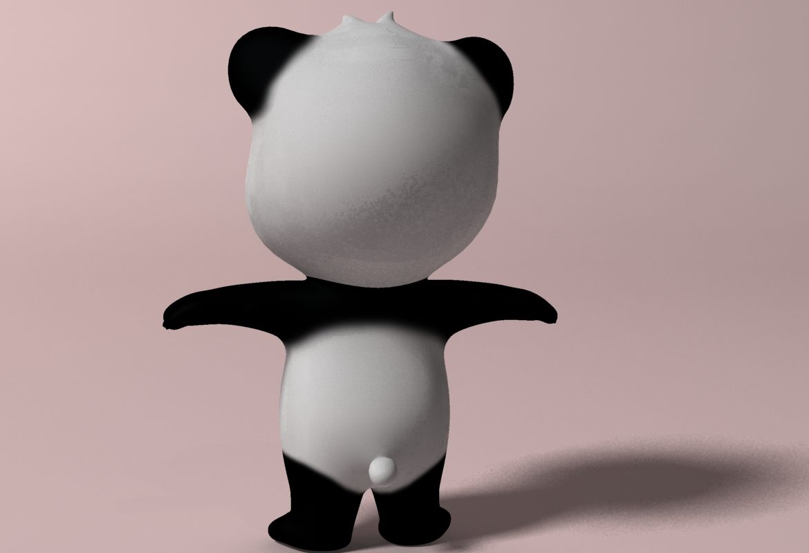 cartoon panda rigged 3d model 3ds max fbx  obj 273399