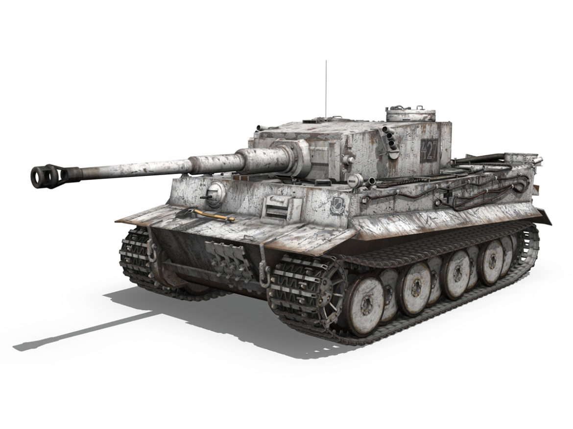 panzer vi – tiger – 427 3d model 3ds c4d lwo obj 273737