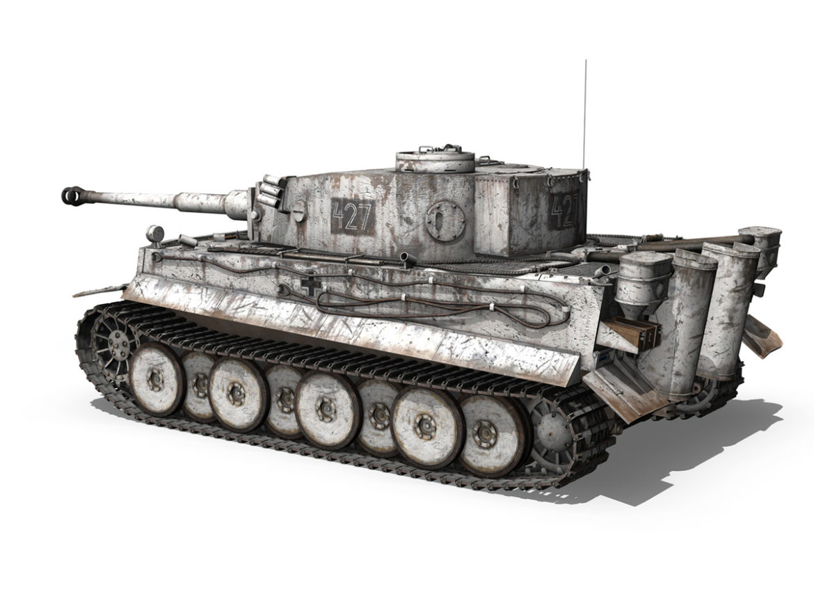 panzer vi – tiger – 427 3d model 3ds c4d lwo obj 273738