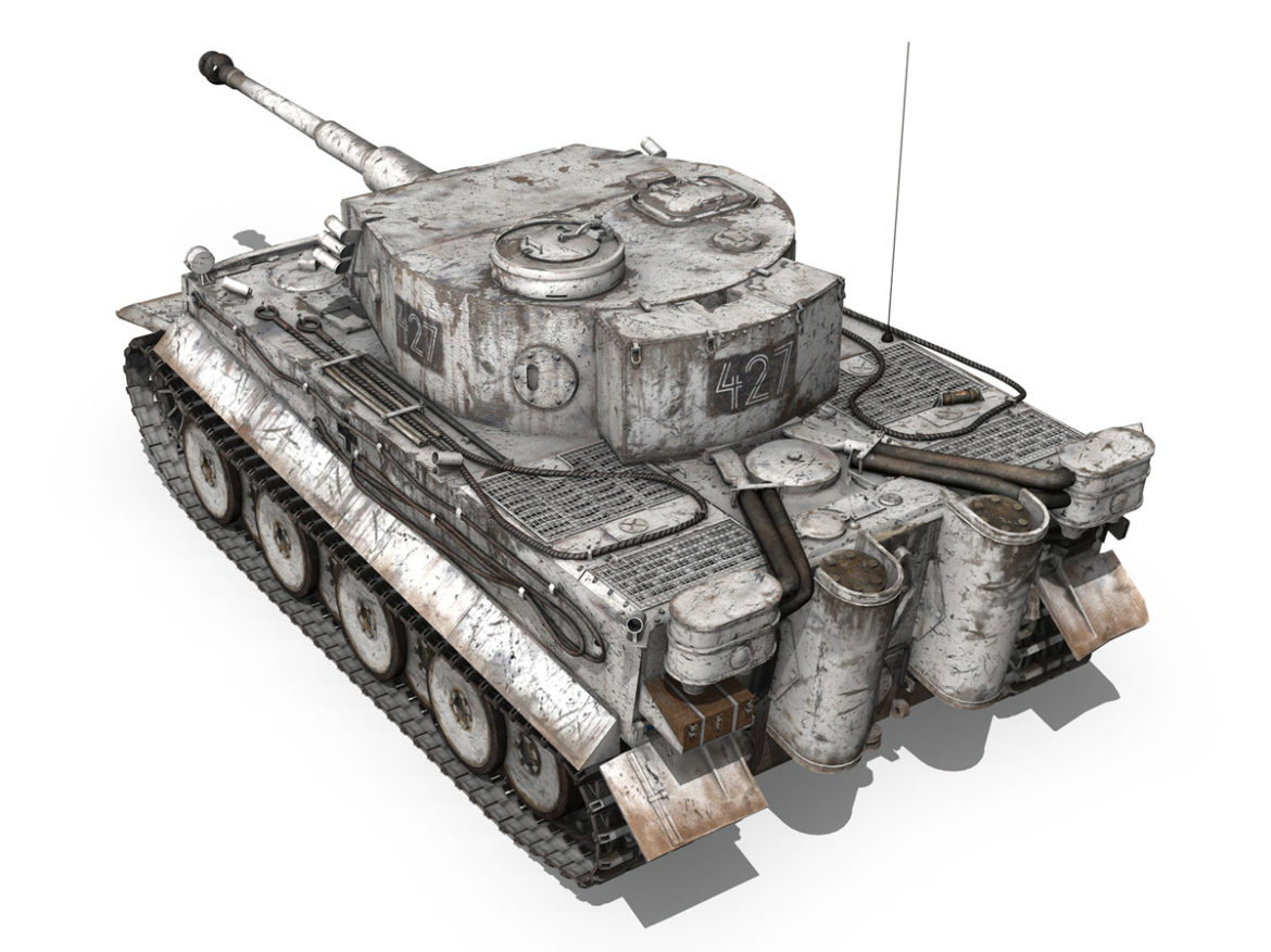 panzer vi – tiger – 427 3d model 3ds c4d lwo obj 273739