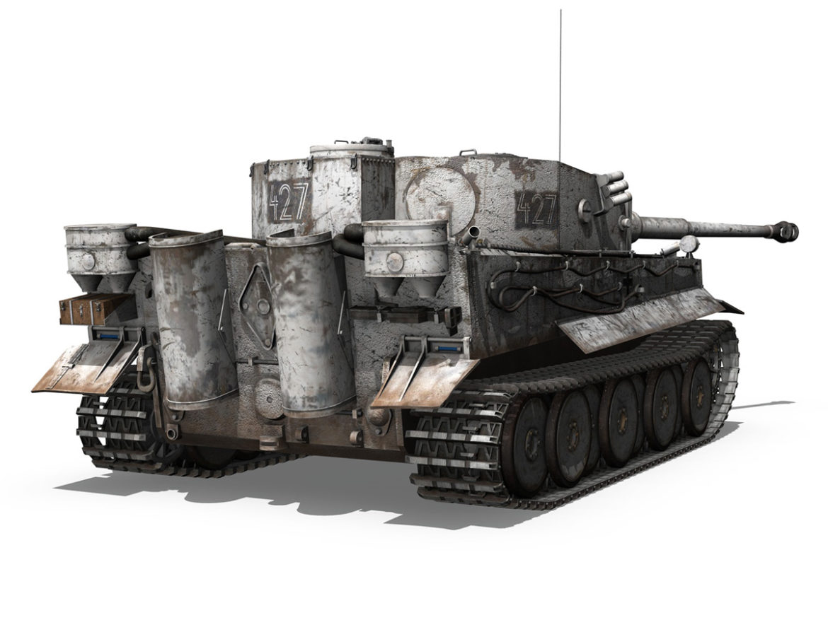 panzer vi – tiger – 427 3d model 3ds c4d lwo obj 273740