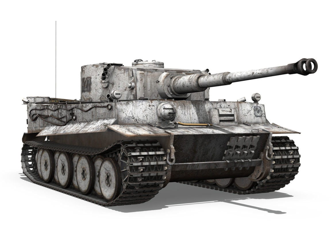 panzer vi – tiger – 427 3d model 3ds c4d lwo obj 273743