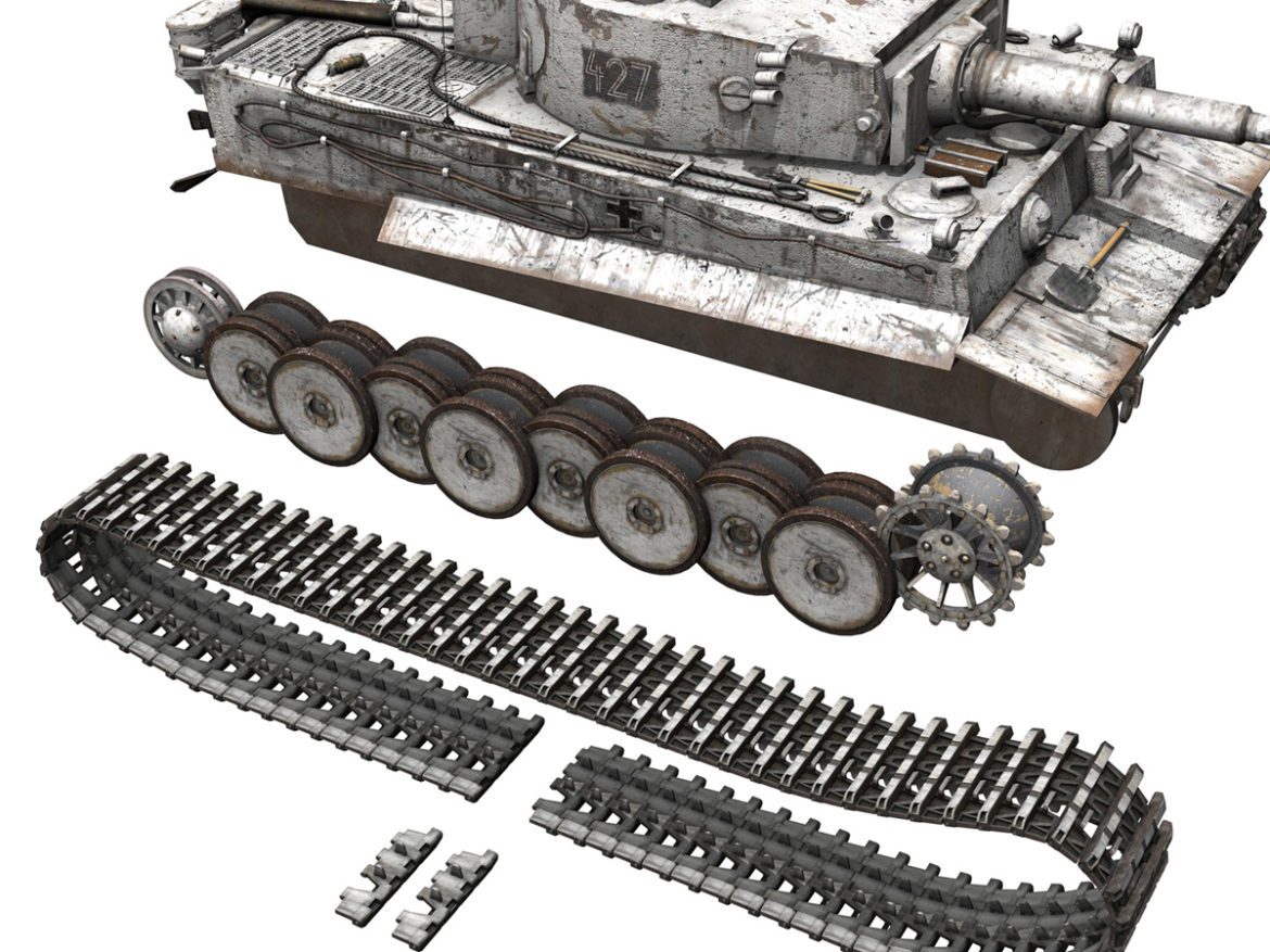 panzer vi – tiger – 427 3d model 3ds c4d lwo obj 273745