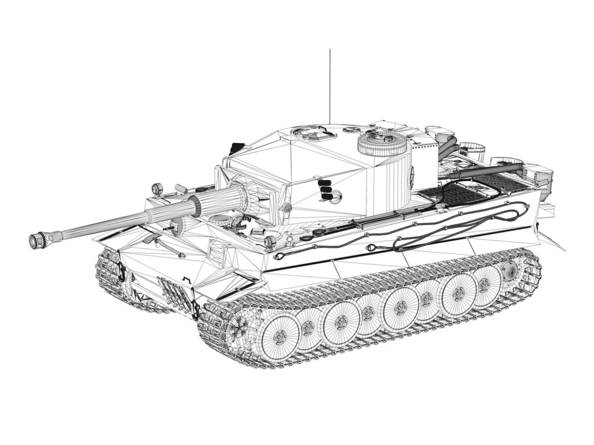 panzer vi – tiger – 427 3d model 3ds c4d lwo obj 273747