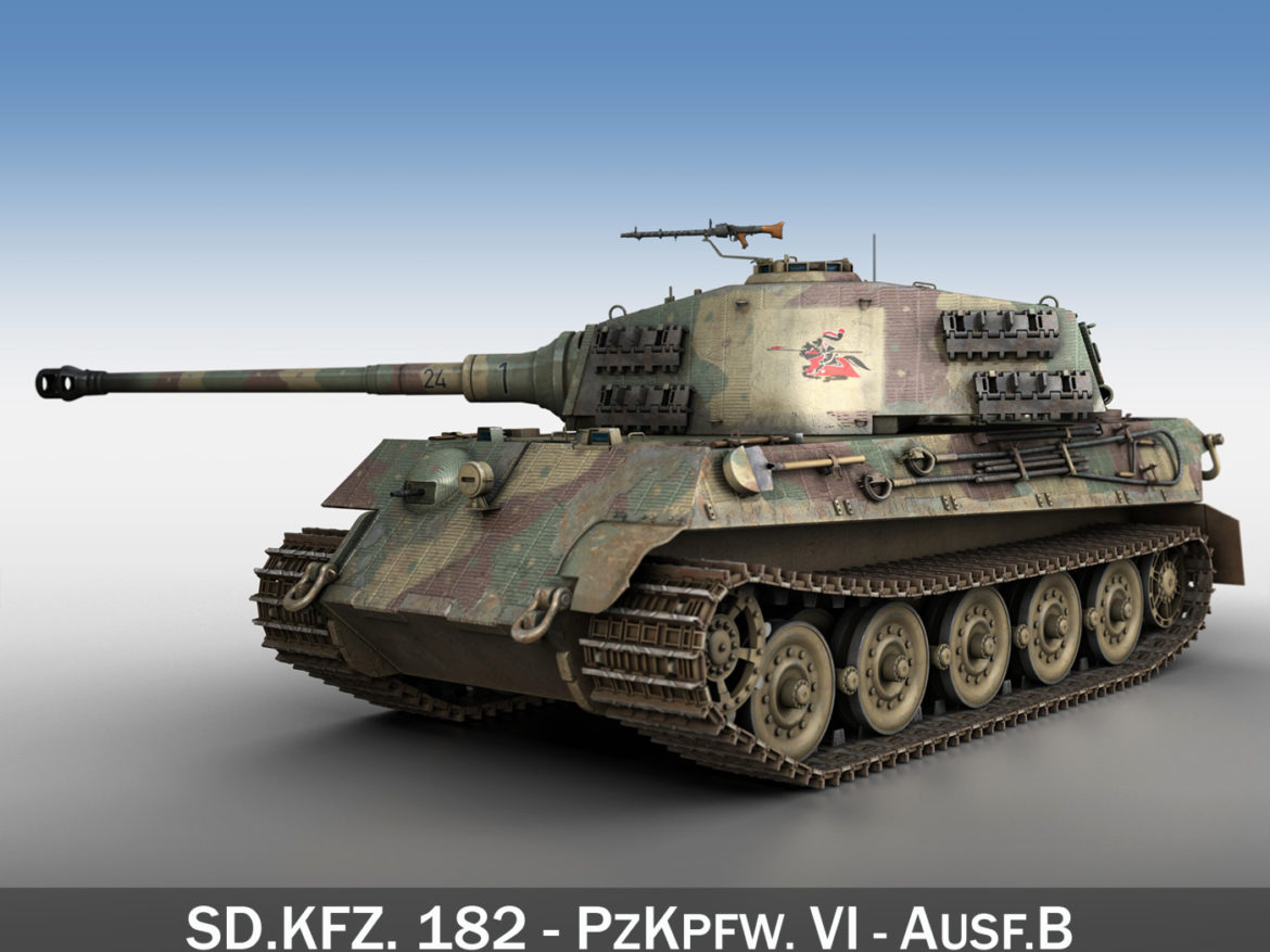 panzerkampfwagen 6 – tiger 2 – 124 3d model 3ds c4d lwo obj 273754