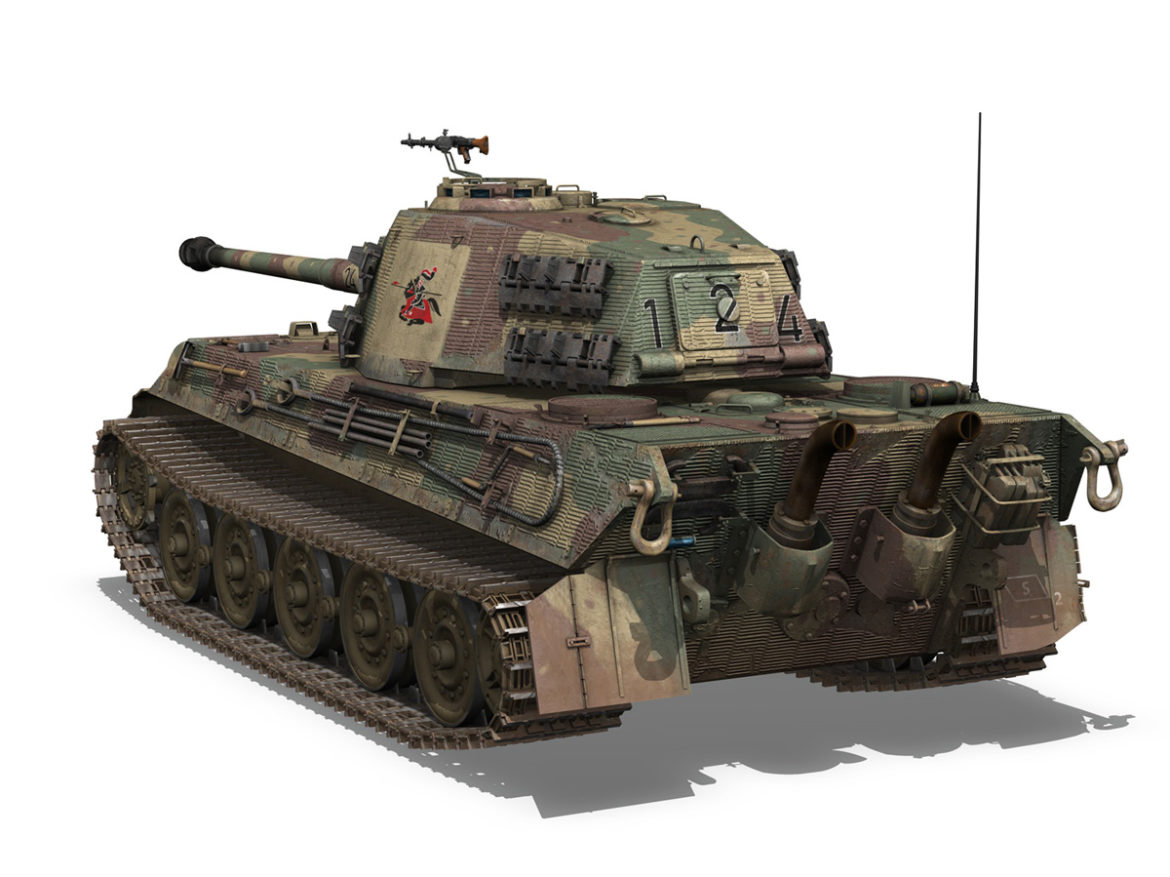 panzerkampfwagen 6 – tiger 2 – 124 3d model 3ds c4d lwo obj 273757