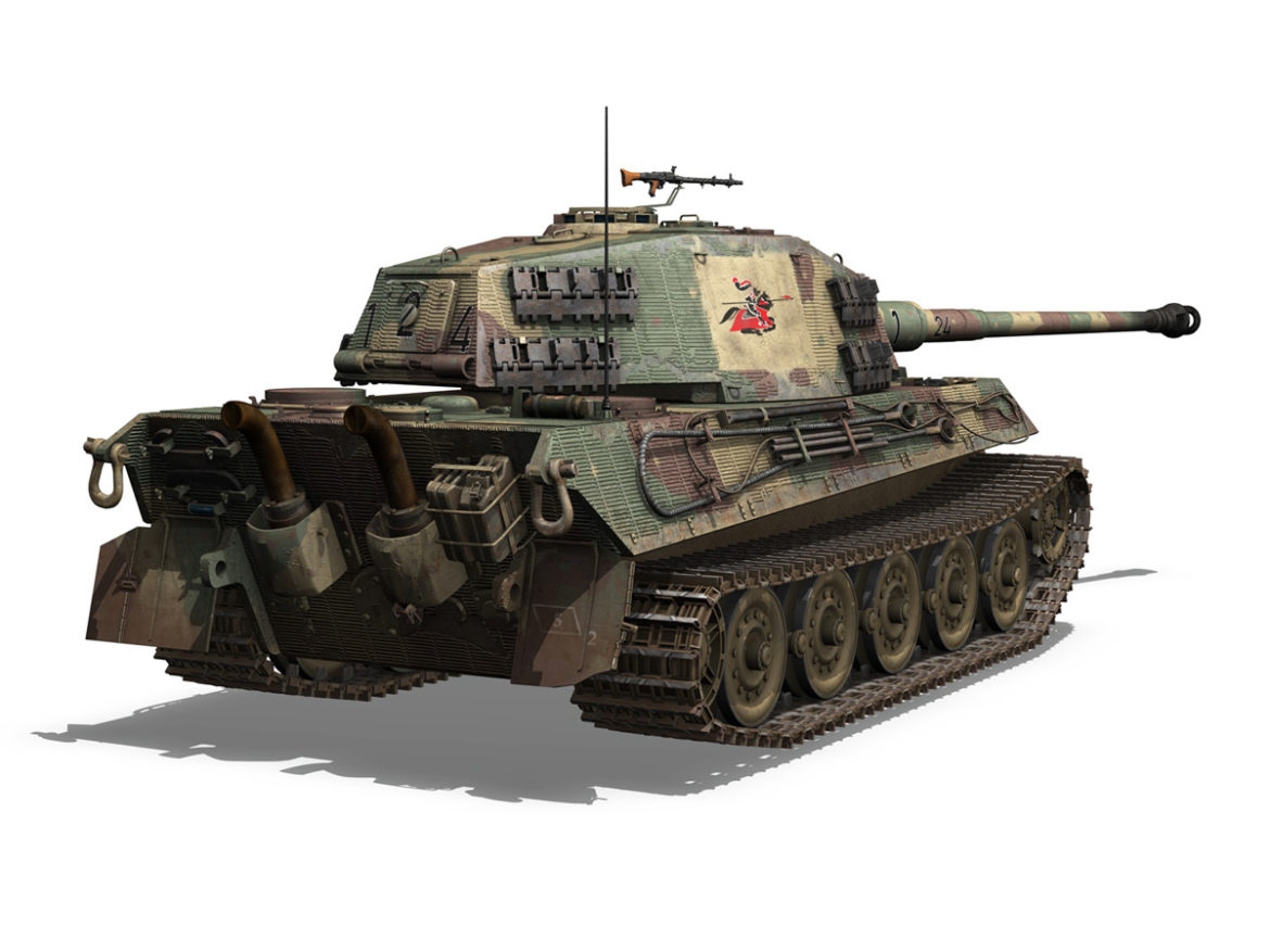 panzerkampfwagen 6 – tiger 2 – 124 3d model 3ds c4d lwo obj 273760