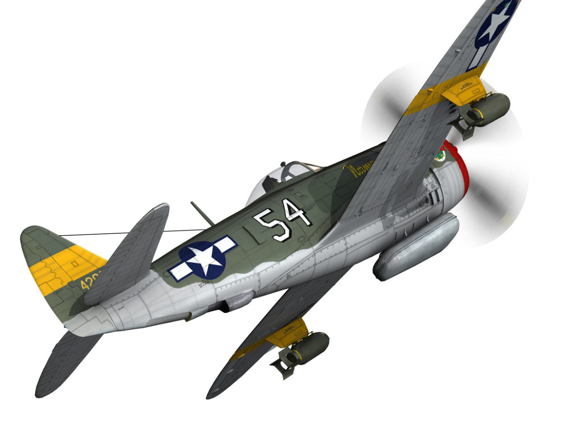 republic p-47d thunderbolt – little bunny 3d model fbx c4d lwo obj 274224