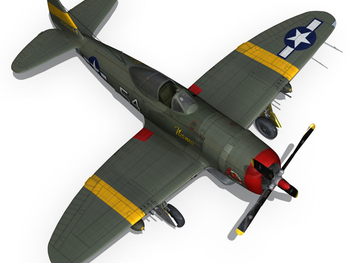 republic p-47d thunderbolt – little bunny 3d model fbx c4d lwo obj 274233