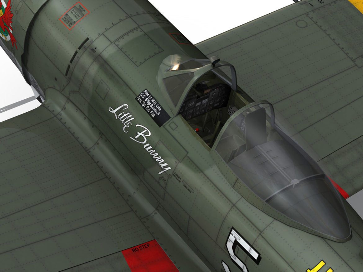 republic p-47d thunderbolt – little bunny 3d model fbx c4d lwo obj 274235
