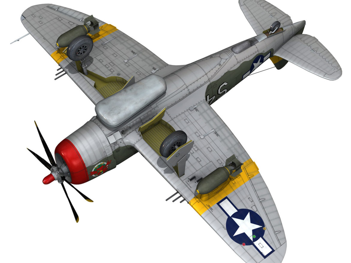 republic p-47d thunderbolt – little bunny 3d model fbx c4d lwo obj 274236