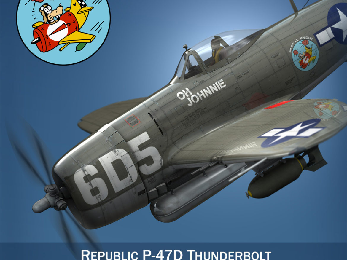 republic p-47 thunderbolt – oh johnnie 3d model fbx c4d lwo obj 274247