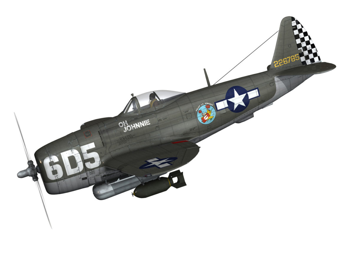 republic p-47 thunderbolt – oh johnnie 3d model fbx c4d lwo obj 274248