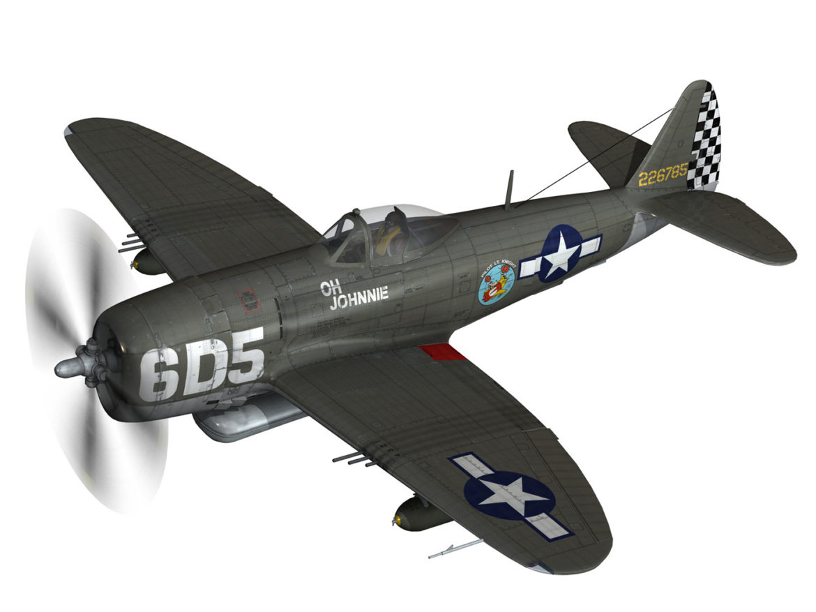 republic p-47 thunderbolt – oh johnnie 3d model fbx c4d lwo obj 274249