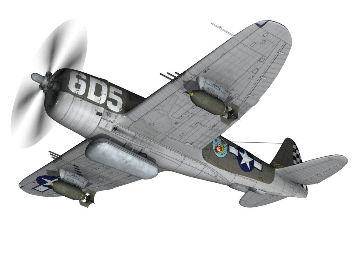 republic p-47 thunderbolt – oh johnnie 3d model fbx c4d lwo obj 274250