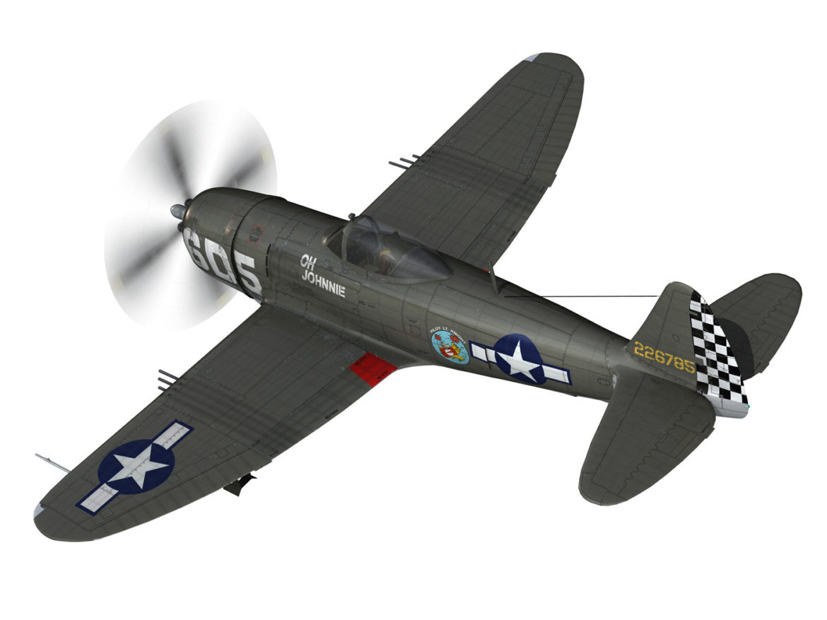 republic p-47 thunderbolt – oh johnnie 3d model fbx c4d lwo obj 274251