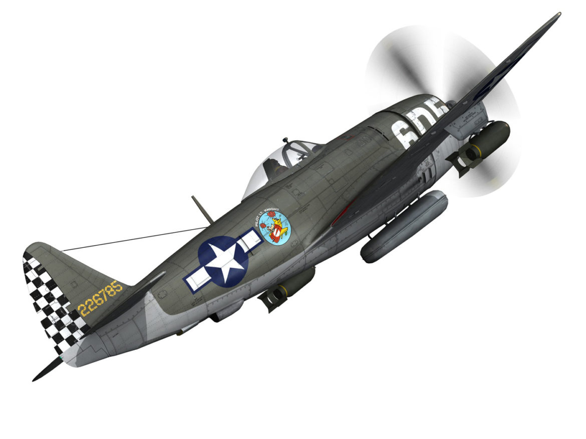 republic p-47 thunderbolt – oh johnnie 3d model fbx c4d lwo obj 274252
