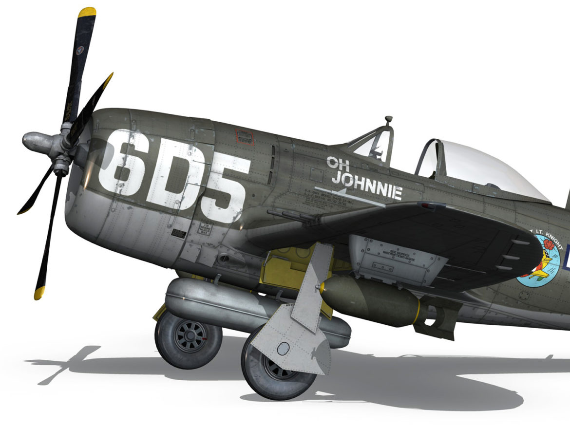 republic p-47 thunderbolt – oh johnnie 3d model fbx c4d lwo obj 274254