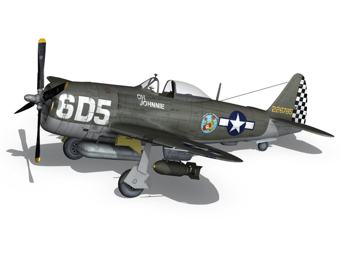 republic p-47 thunderbolt – oh johnnie 3d model fbx c4d lwo obj 274255