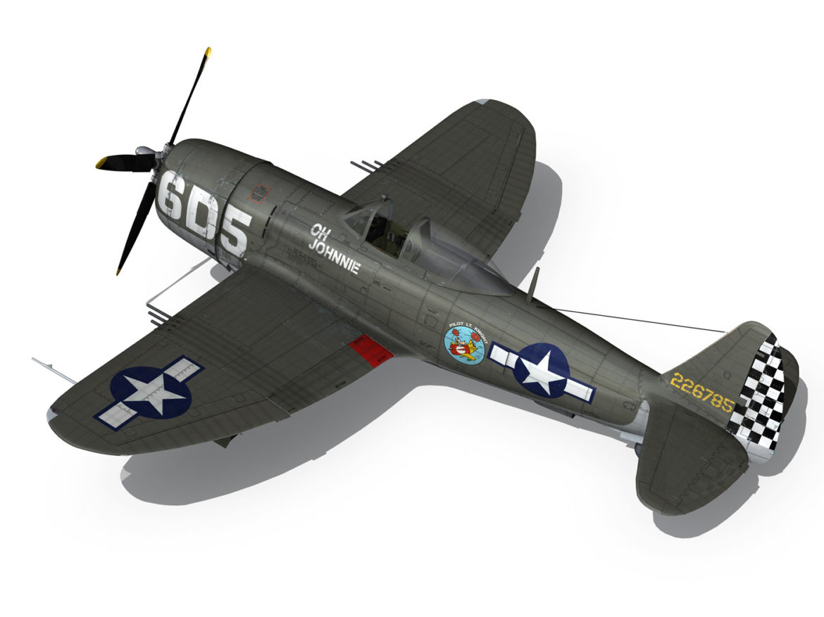 republic p-47 thunderbolt – oh johnnie 3d model fbx c4d lwo obj 274256