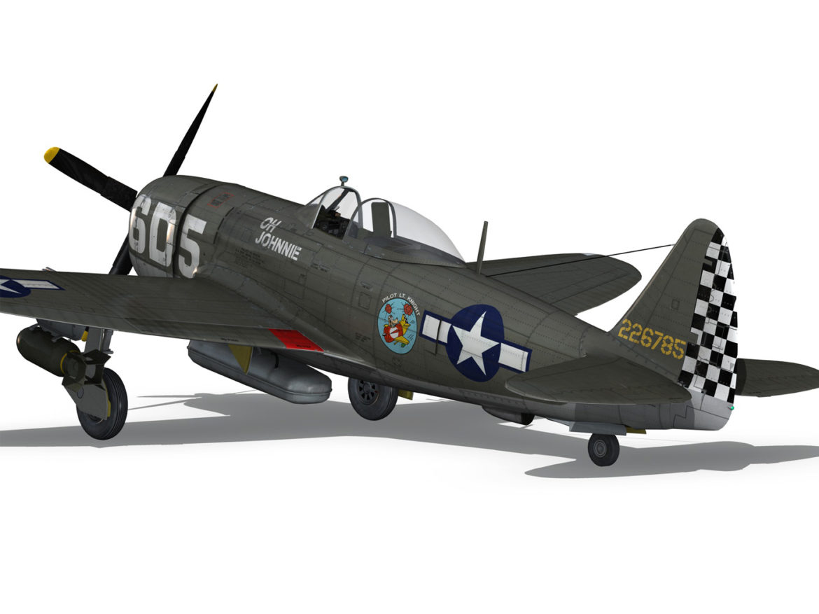 republic p-47 thunderbolt – oh johnnie 3d model fbx c4d lwo obj 274257