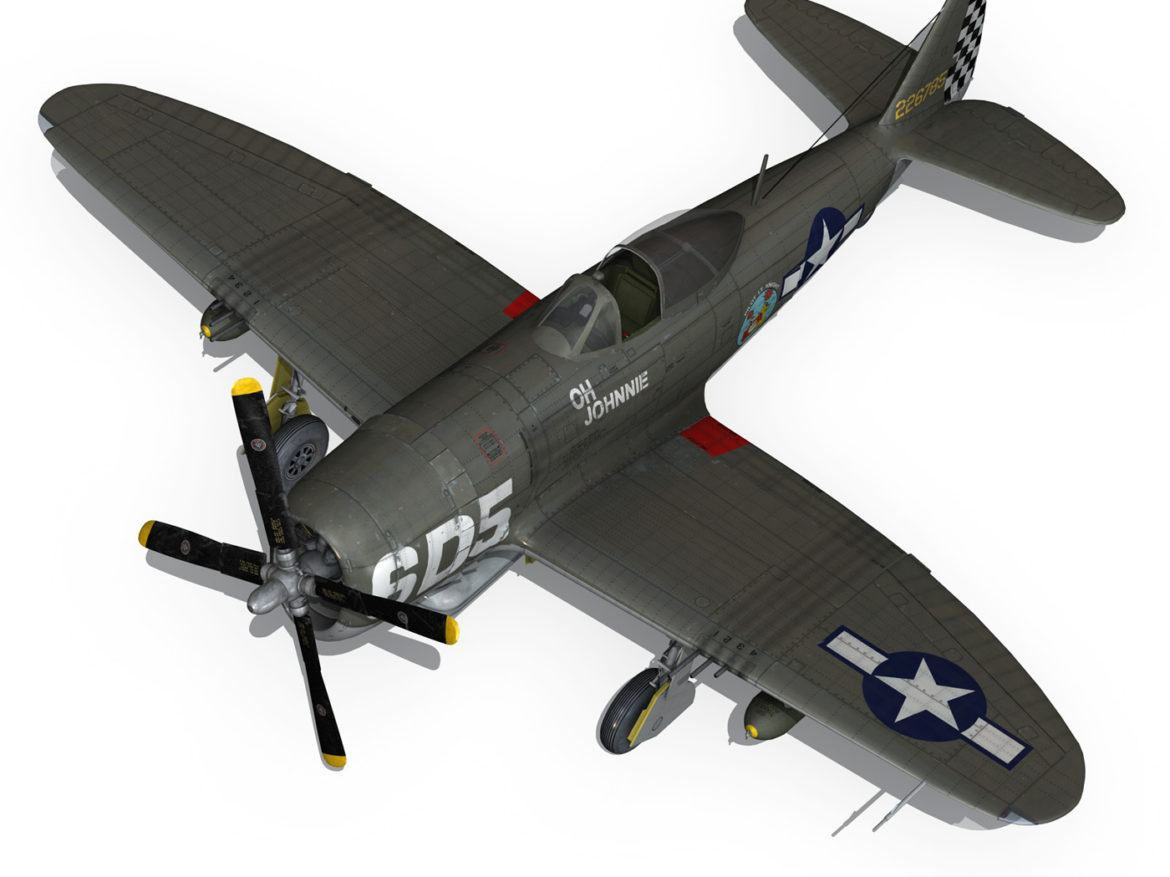 republic p-47 thunderbolt – oh johnnie 3d model fbx c4d lwo obj 274260