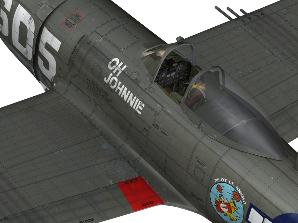republic p-47 thunderbolt – oh johnnie 3d model fbx c4d lwo obj 274263