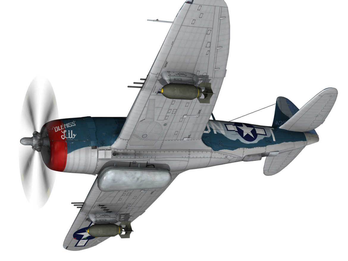 republic p-47 thunderbolt – ole miss lib 3d model fbx c4d lwo obj 274276