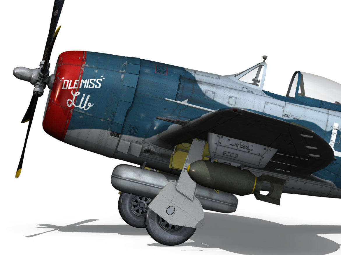 republic p-47 thunderbolt – ole miss lib 3d model fbx c4d lwo obj 274282