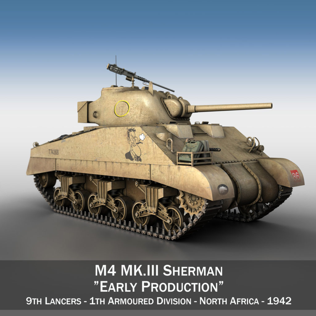 M4 Sherman MK III - Early Production 3D Model - FlatPyramid