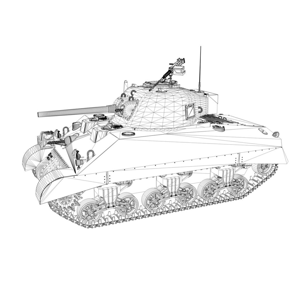 M4 Sherman MK III - Early Production 3D Model - FlatPyramid