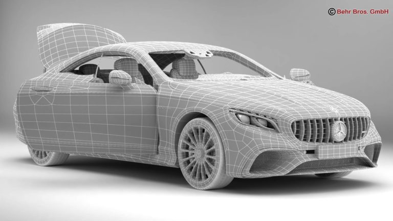 Mercedes S Class Coupe AMG S65 2018 3D Model - FlatPyramid