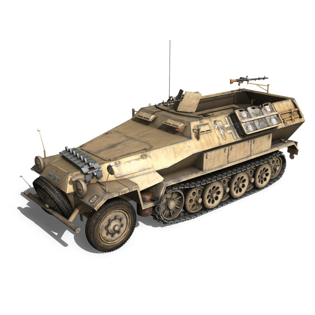 SD.KFZ 251/1 Ausf.B - DAK - 21PD 3D Model - FlatPyramid