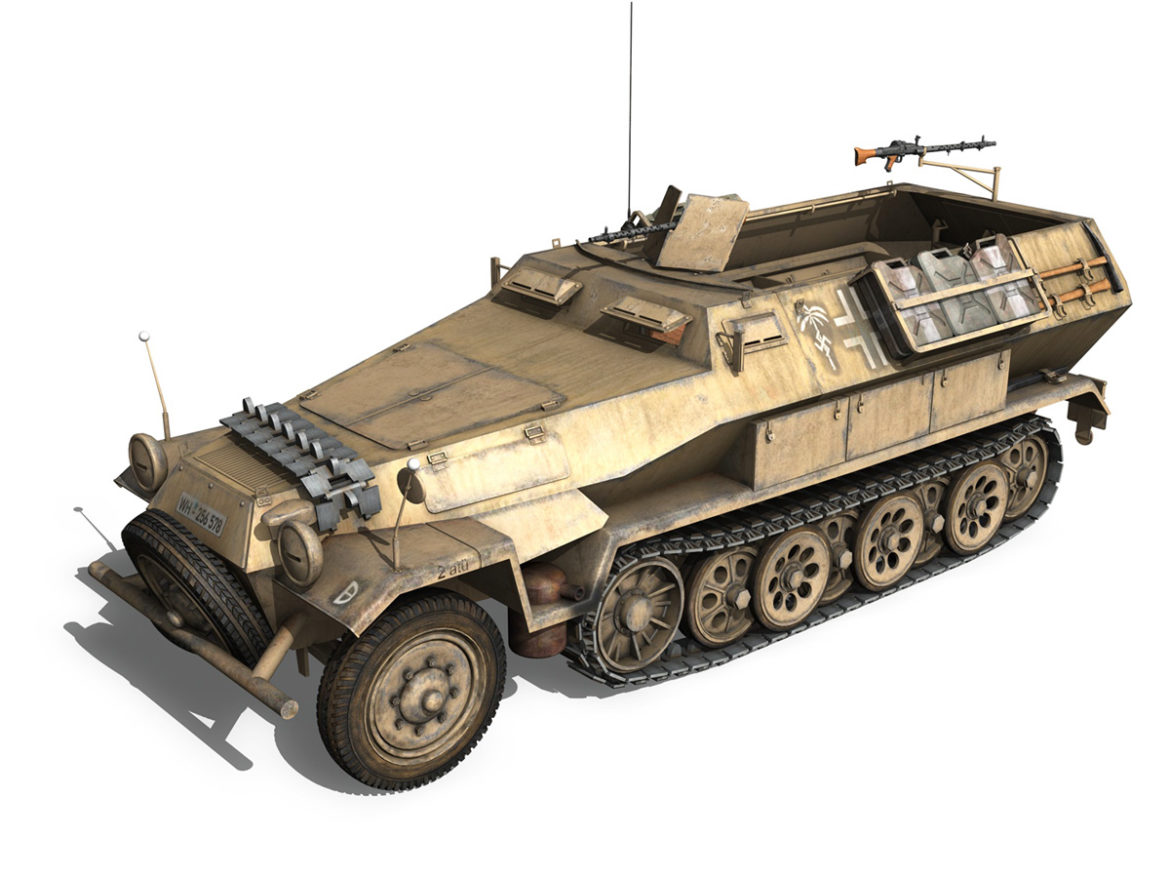 SD.KFZ 251/1 Ausf.B - DAK - 21PD 3D Model - FlatPyramid