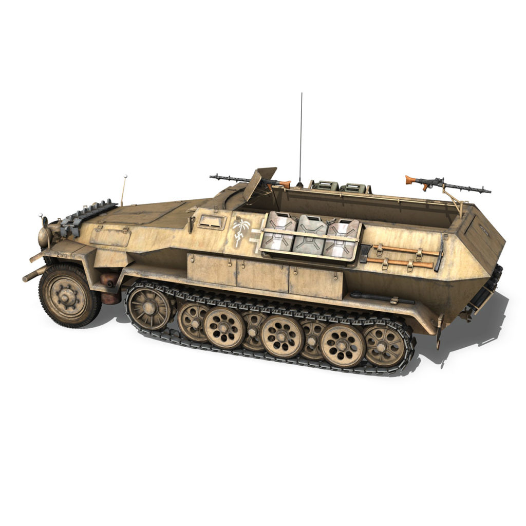 SD.KFZ 251/1 Ausf.B - DAK - 21PD 3D Model - FlatPyramid