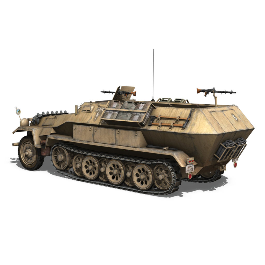 SD.KFZ 251/1 Ausf.B - DAK - 21PD 3D Model - FlatPyramid