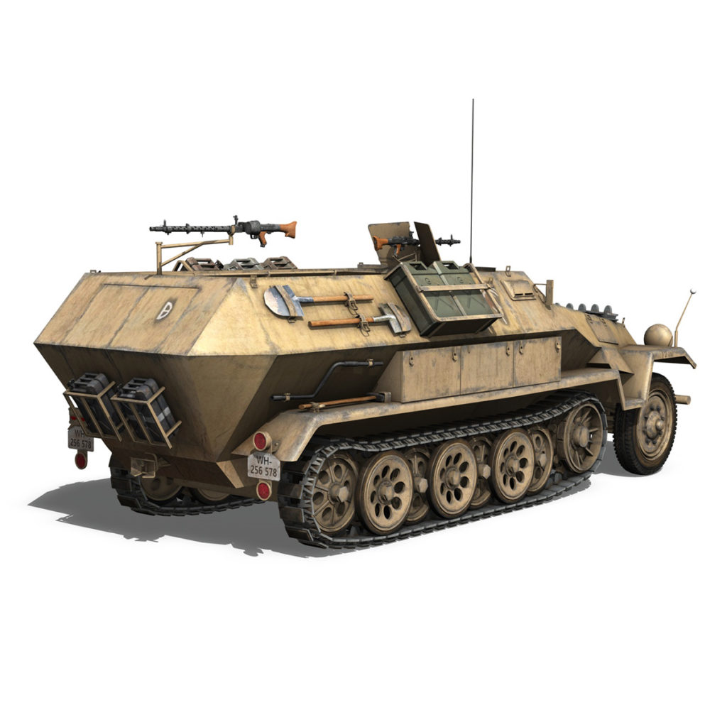 SD.KFZ 251/1 Ausf.B - DAK - 21PD 3D Model - FlatPyramid