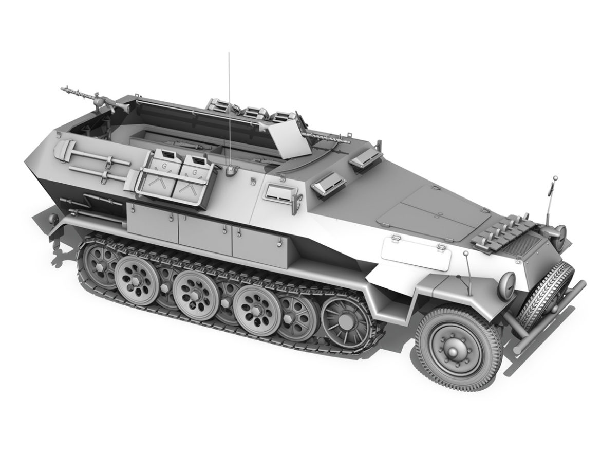 sd.kfz 251/1 ausf.b – dak – 21pd 3d model 3ds fbx c4d lwo obj 275067