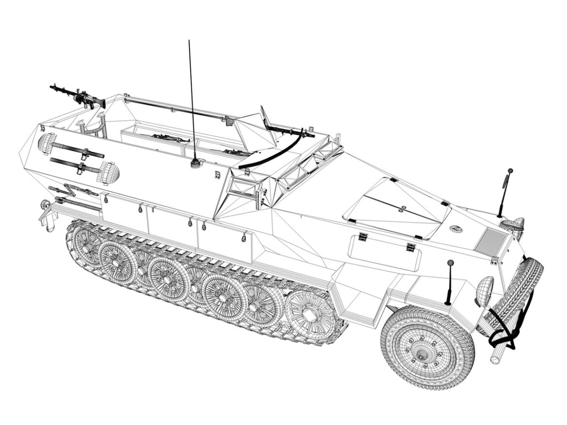 sd.kfz 251/1 ausf.b – halftruck – 7pd 3d model 3ds fbx c4d lwo obj 275088
